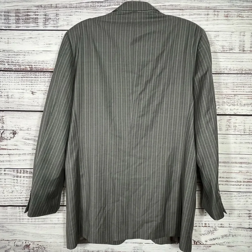 Brooks Brothers 1818 Regent Blazer 42L Vitale Barberis Canonico Italy Wool Gray